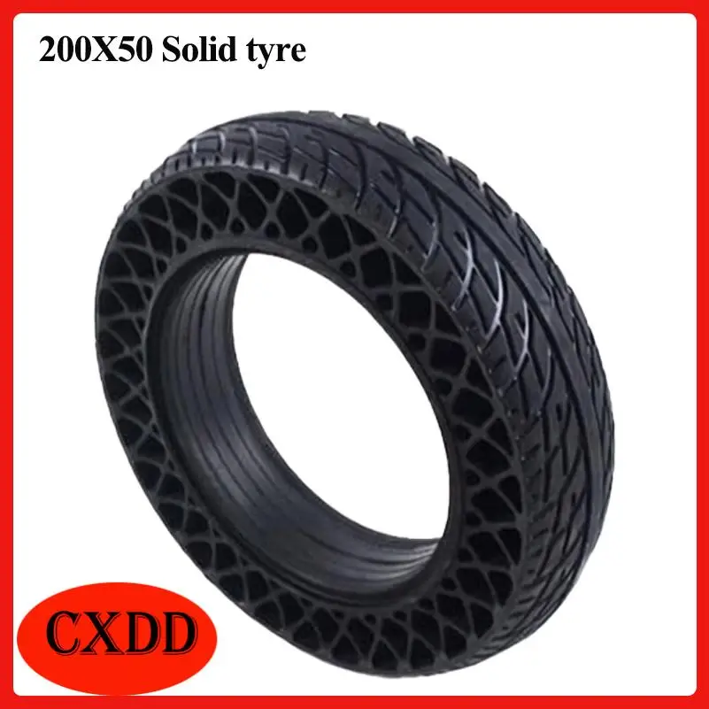 

Прочная 8-дюймовая цельнолитая резиновая шина 200 x 50 для модернизации и ремонта мини-электросамокатов