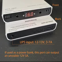 Boîtier d'alimentation sans interruption (ASI) DC 5V 9V 12V avec sortie 12x18650 pour téléphone portable, stockage d'énergie, modem optique et routeur 3