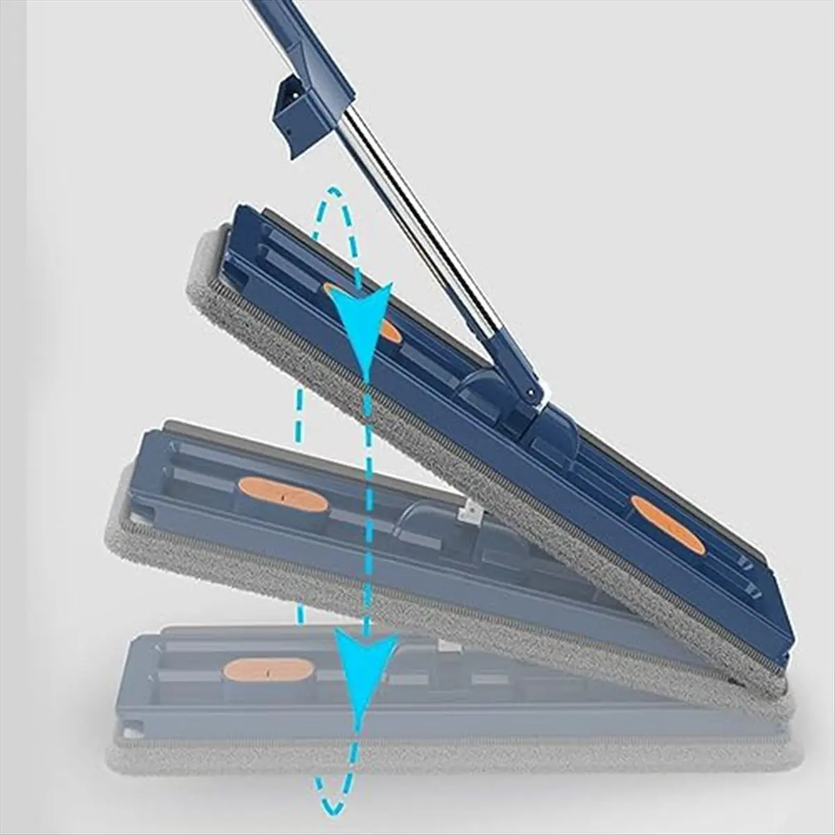 FOR HOME Mop, Hands-Free Floor Mop Microfiber Mop 42cm Dust Mop for Home Cleaning, Suitable for Hardwood, Laminate, Tile