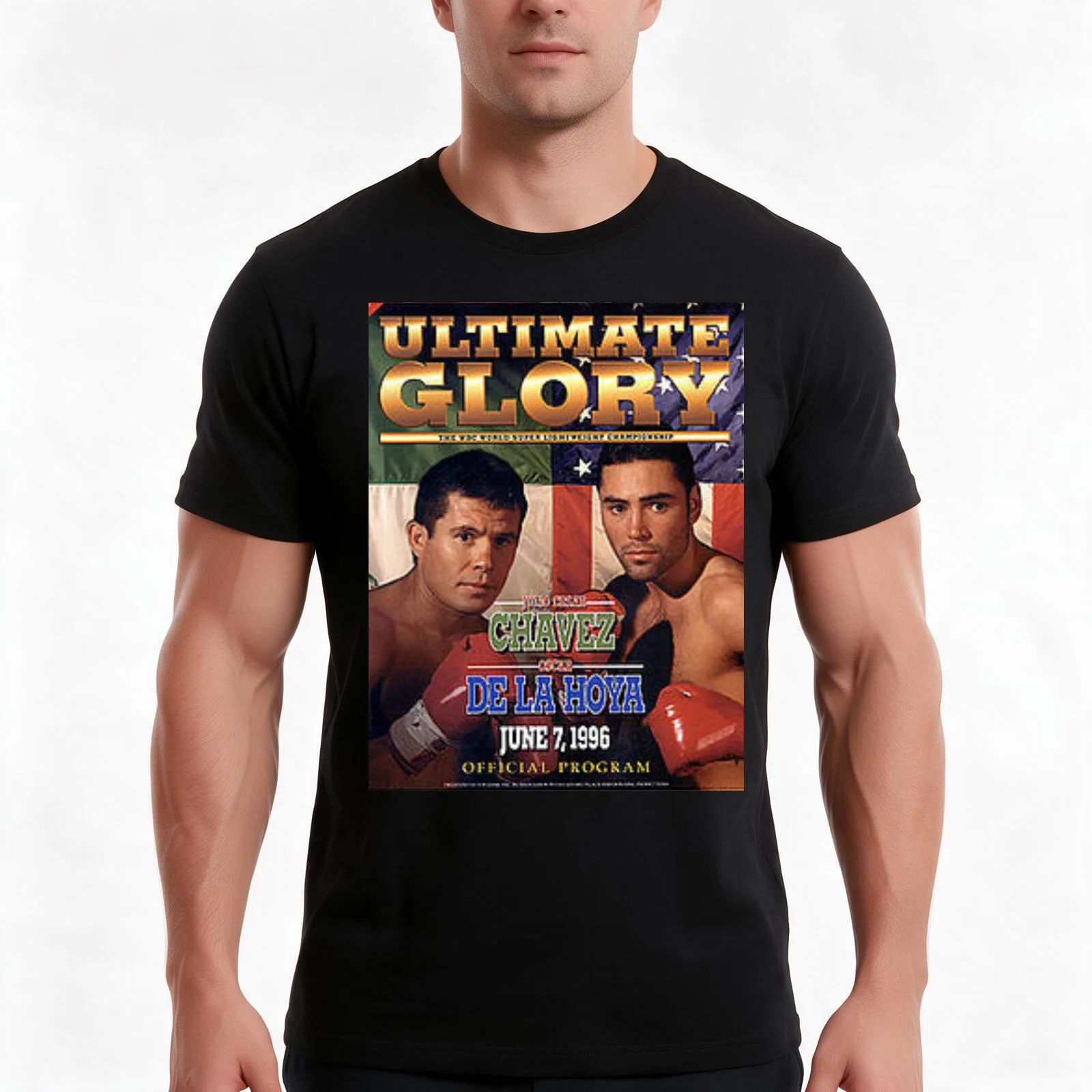 CHAVEZ VS DE LA HOYA MOCK T-Shirt Summer Casual Cotton Tee Oversized Streetwear Tops Vintage Graphic Print Unisex Men Women