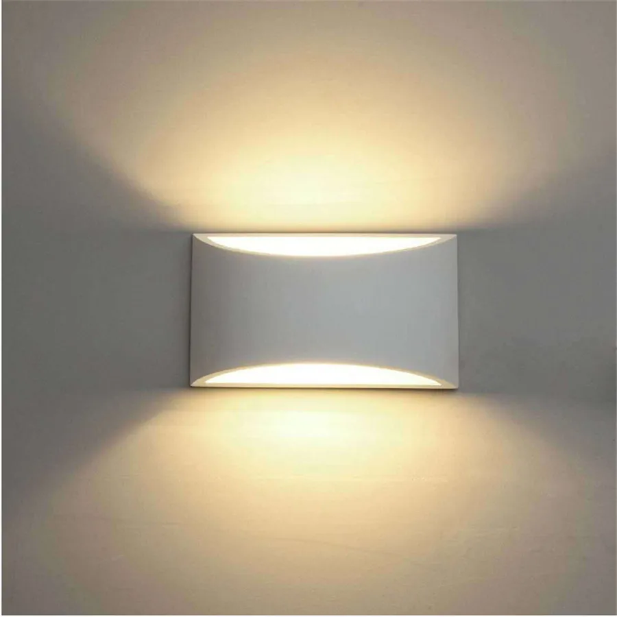 

Nordic Bedroom Wall Light Minimalist Hotel Room Background Decor Bedside LED Wall Lamp Indoor Home G9 Gypsum Lighting Sconce