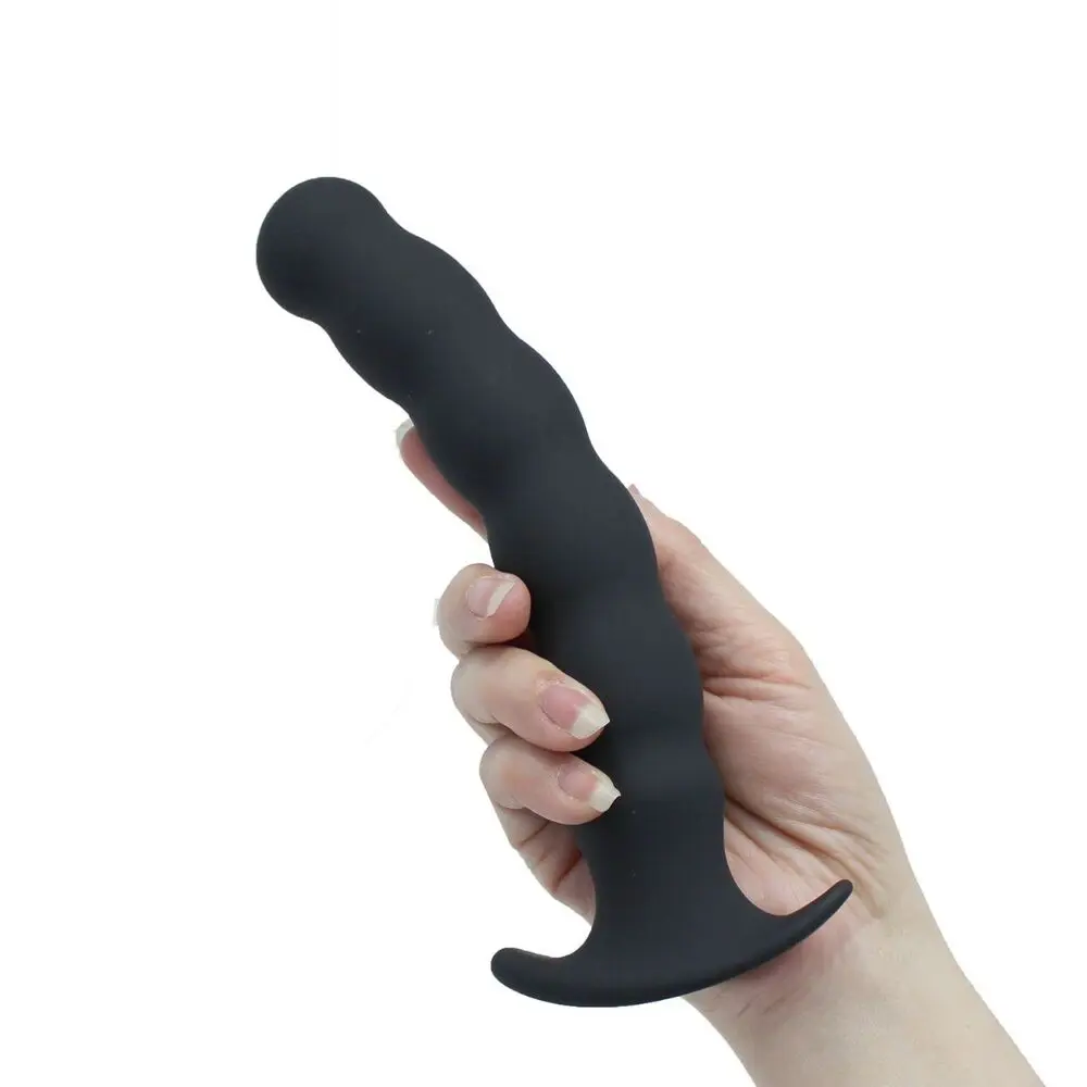 Ganável silicone p-ponto anal contas butt plug sonda massageador de próstata