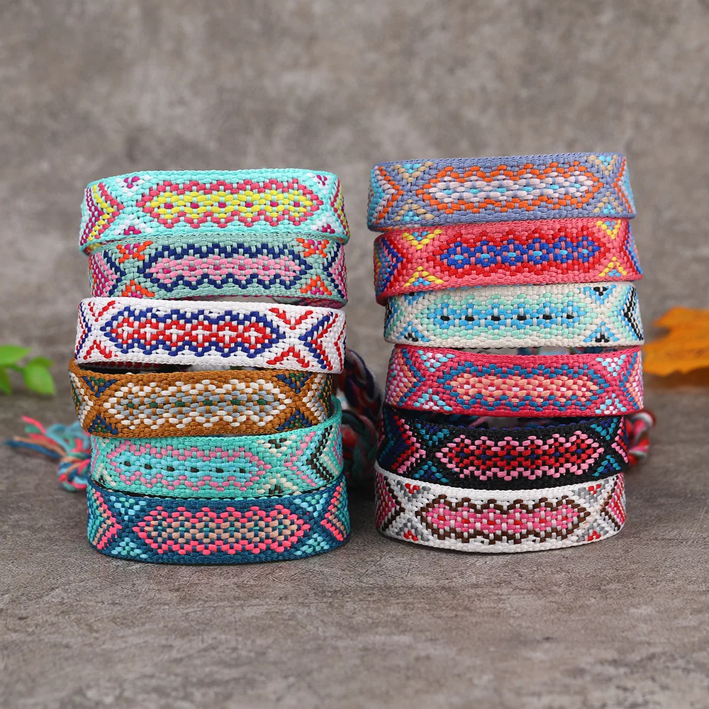 12PCS Bohemian Woven Bracelet Suite Men and Ladies Couples Can Adjust Bracelets That Can Be Adjusted