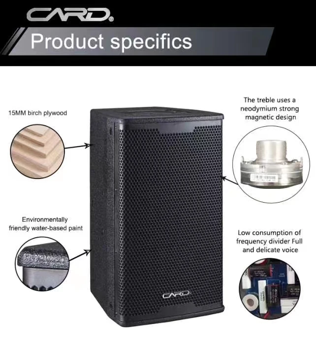 High quality neodymium magnetic speaker 10 inch 8 ohm 300w 2 way full range passive professional audio speaker