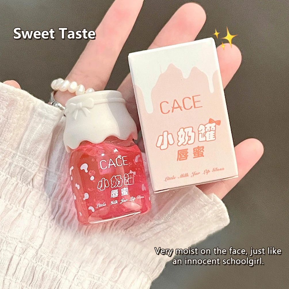 CACE Cute Lipgloss Lip Plumper Oil Glitter Lip Gloss Long Lasting Moisturizing Lip Balm Lips Makeup Lip Care Oil Korean Cosmetic