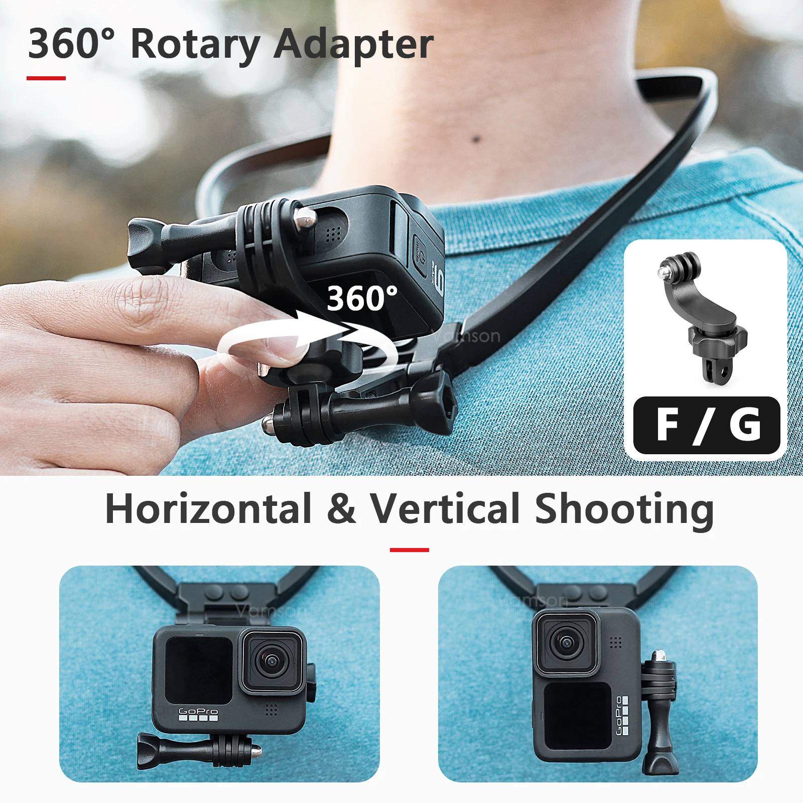 Vamson Tali Penahan Leher Lanyard Untuk GoPro Hero 11 10 9 8 Kamera Insta360 X3 X2 untuk Aksesori Braket Ponsel Pintar Iphone