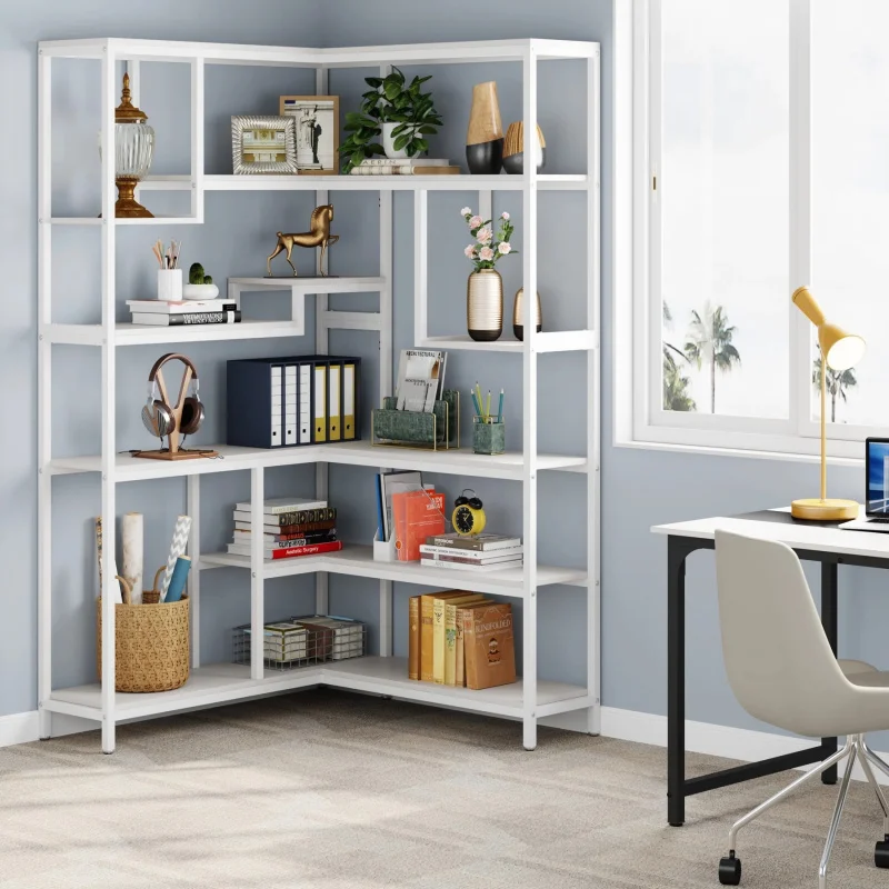 custom.Discount Modern Metal Frame Structure Wooden Bookcases Home Office Living Room Book Shelf