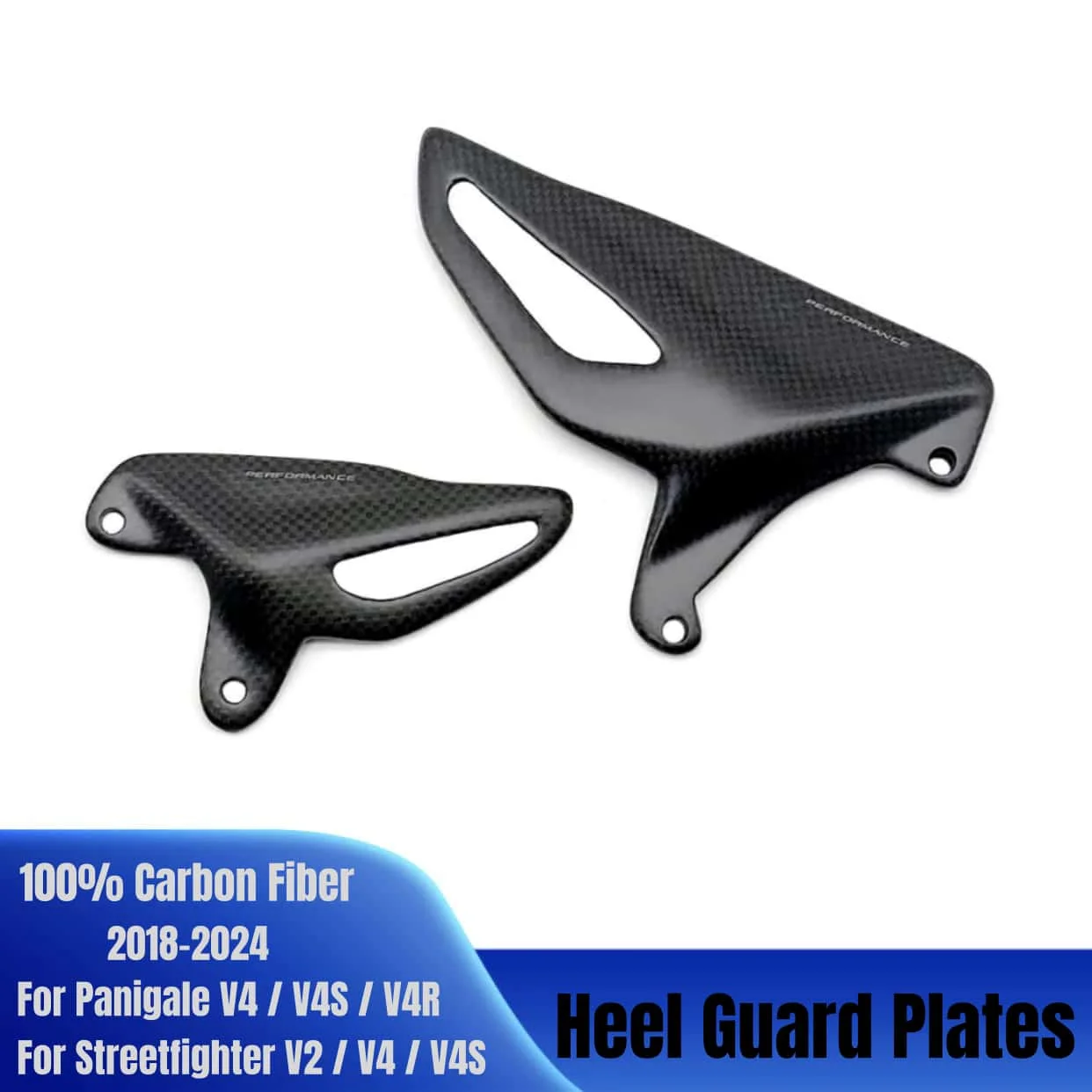 

For DUCATI Panigale V4/V4S/R Streetfighter V2 V4 / V4S 2018-2024 Motorcycle Carbon Fiber Rear Foot Heel Guards Footrest Wings
