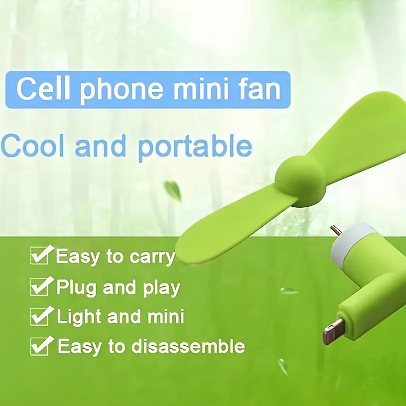 Portable Type C Mini Phone Fan for Samsung Galaxy S23+ S23 S22 S21 S20 S20+ S10 S9 Note 20 9 8 A 54 A24 A23 A14 A12 for OnePlus