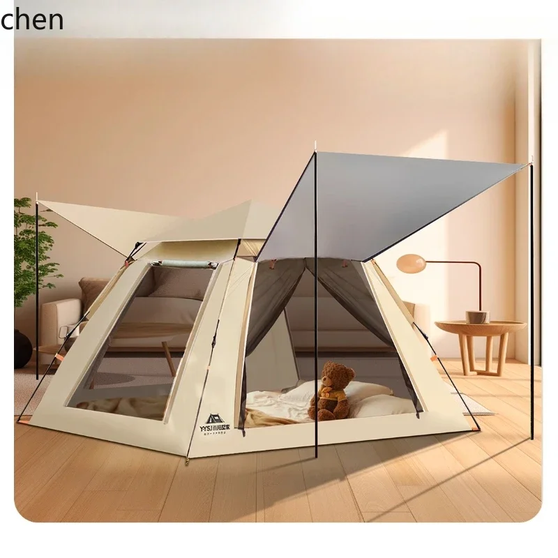 folding portable one-click opening and closing tent outdoor camping sun protection overnight thickened camping equipment