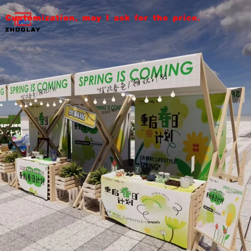 

custom.Up Shop Minimalist Style Commercial Booth Stand Event Stall Mobile Store