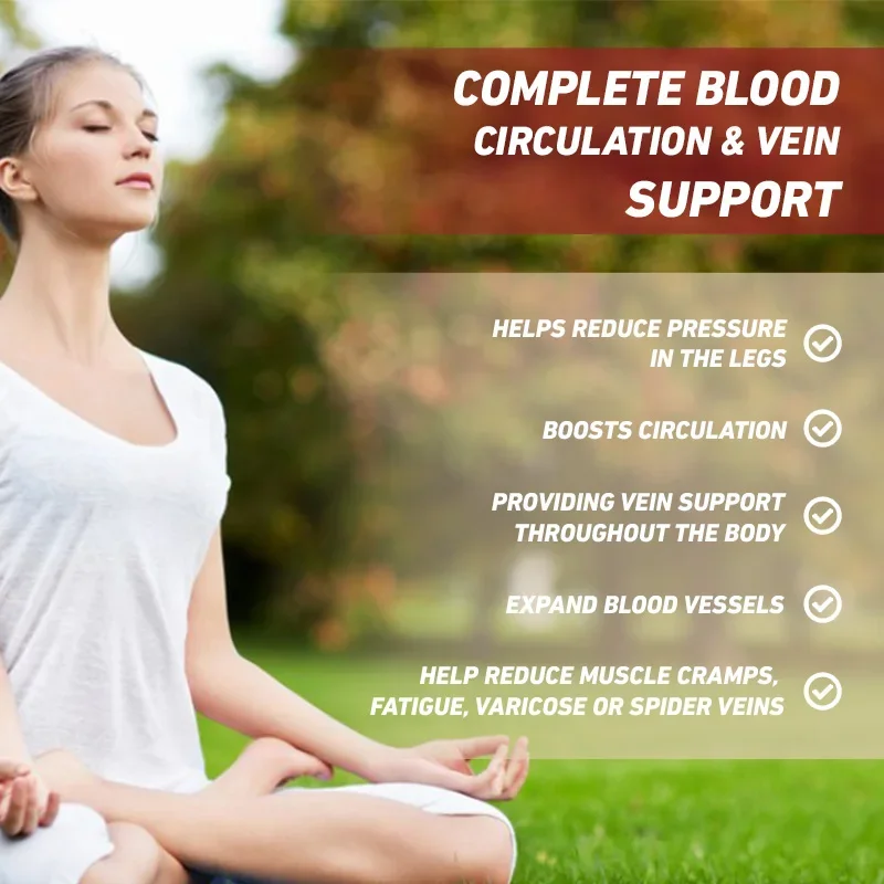 Circulation Supplement - Supports Leg Veins and Heart Health, Boosts Energy