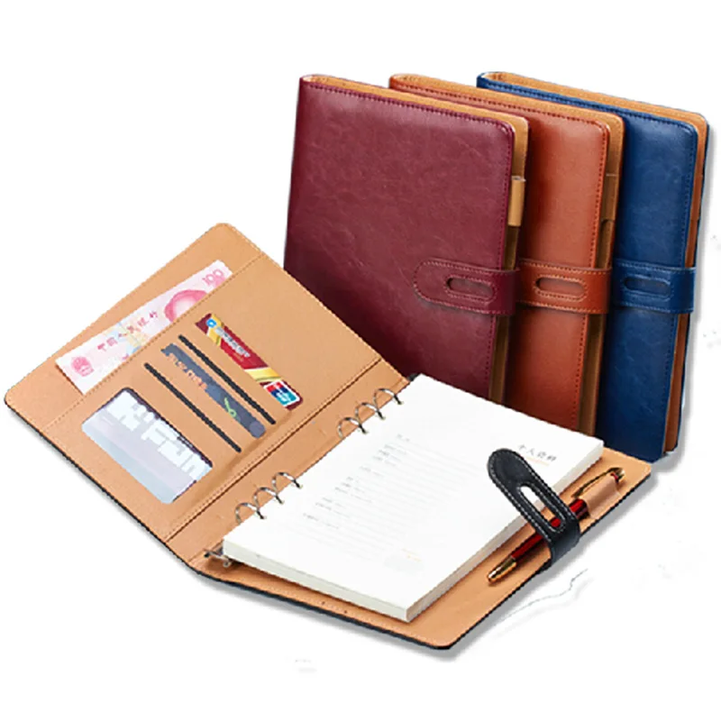 

A6 A5 A7 B5 A4 PU Leather Cover Journal With Papers