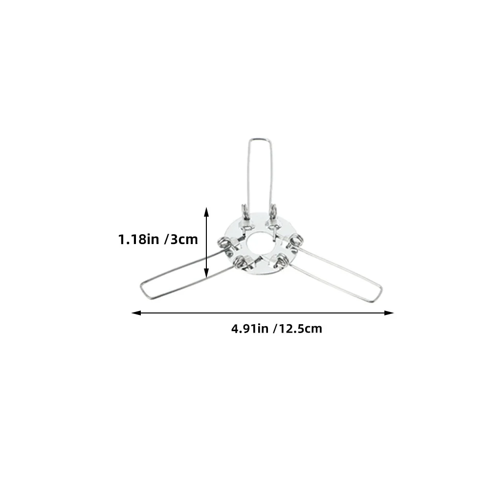 24 szt. Trójramienne uchwyty do lamp, klipsy 140 mm, metalowe sprężynowe mocowania do rattanu, bambusa, szklanych abażurów, do samodzielnego montażu opraw oświetleniowych, srebrne.