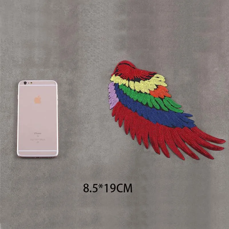 1 Paar = 2 Stück/Engels flügel Pailletten Stickerei Applikation Eisen auf Patches, Feen flügel Patch Aufkleber Thermo kollanzien für Kleidung – Detail 2