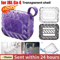 For JBL Go 4 Portable BT Speaker TPU Cover Case Anti-Drop Transparent Case Shockproof Carrying Sleeve Carrying Protective Shell