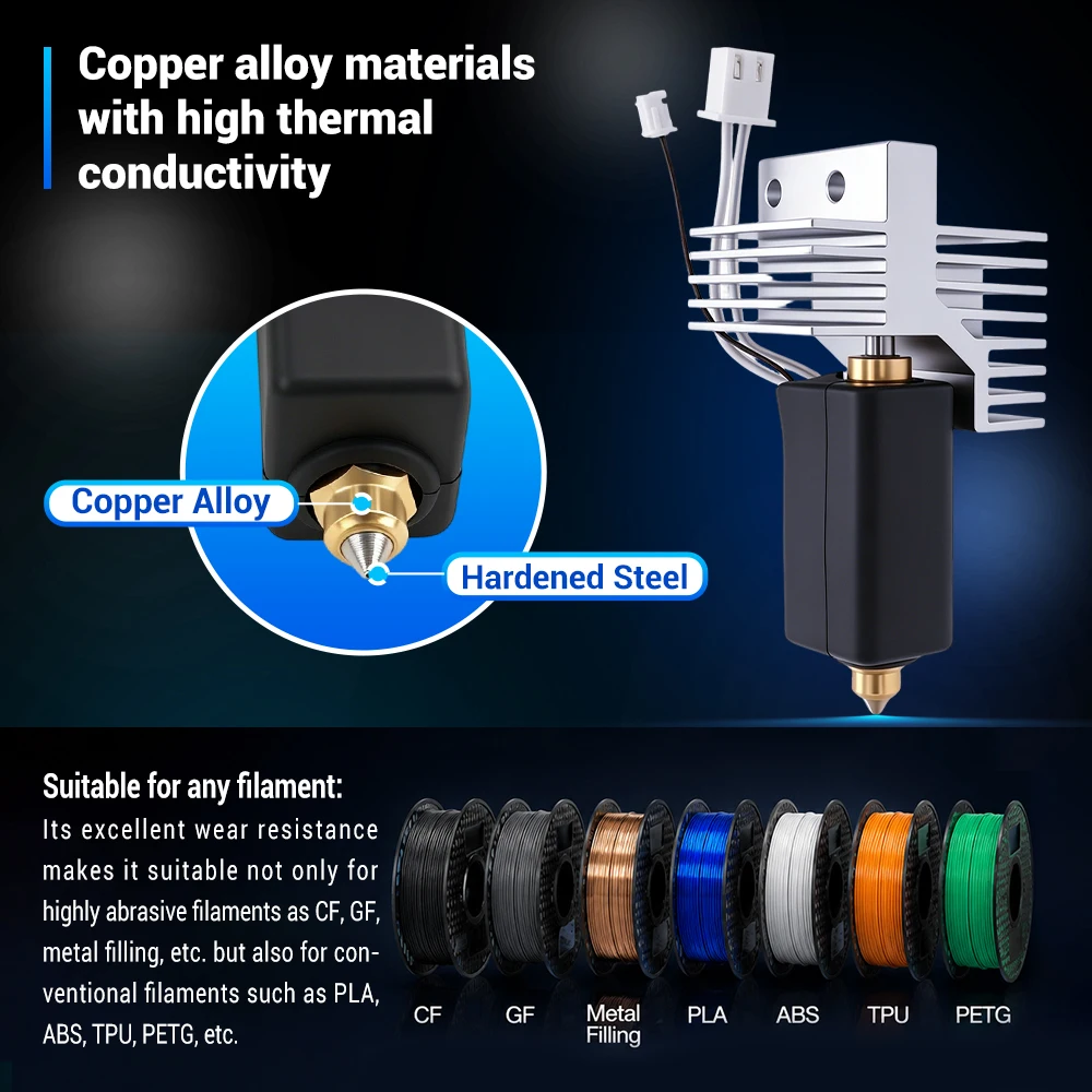 Upgrade Elegoo CC2 Hotend 0,2/0,4/0,6/0,8mm Montiertes Extruder-Hotend-Kit für Elegoo Centauri Carbon 2 Hot End / Centauri Nozzle – Detail 6
