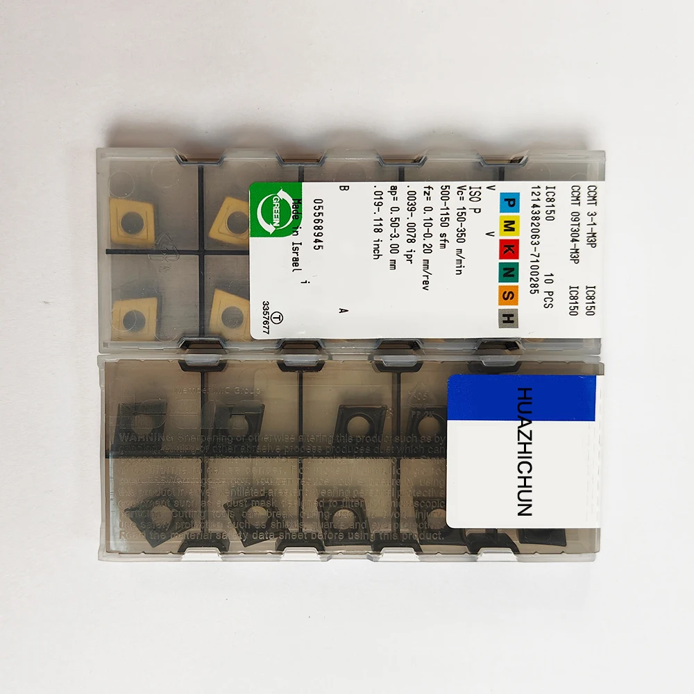 

HUAZHICHUN CCMT 09T304-M3P IC8150 Milling Inserts Turning Tools