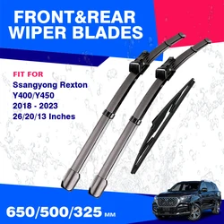 Front Rear Wiper Blades For Ssangyong Rexton Y400 Y450 2018 2019 2020 2021 2022 2023 Accessories Windshield Windscreen Window