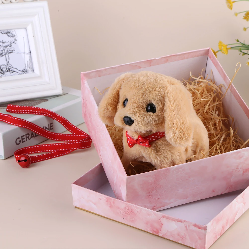 Interaktywna pluszowa zabawka piesek, elektroniczny robot pies chodzący, szczekający, potrząsający ogonem, mój realistyczny robot szczeniak, urocza miękka zabawka dla dzieci.