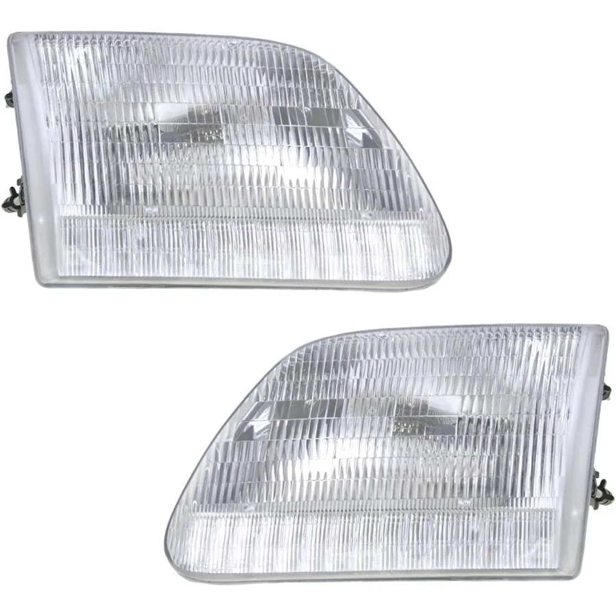 

Комплект фар в сборе из 2 предметов со стороны водителя и пассажира, совместимый с F150 19972003 F250 19971999 F150 Heritage 2004 Ex