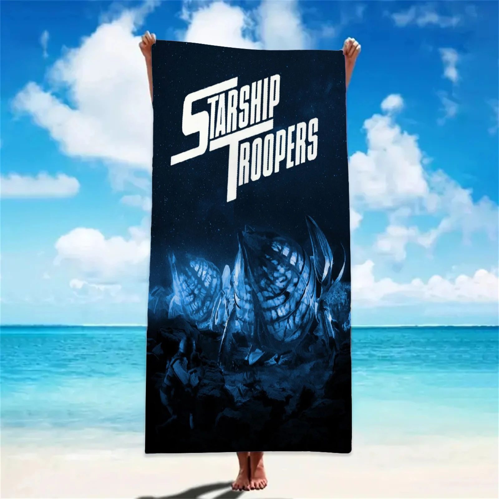 Star-ship Troo-pers Beach Towel Custom Towel 3D Print Super Absorbent Quick-dry for Summer Vacation Outdoor Camping Perfect Gift