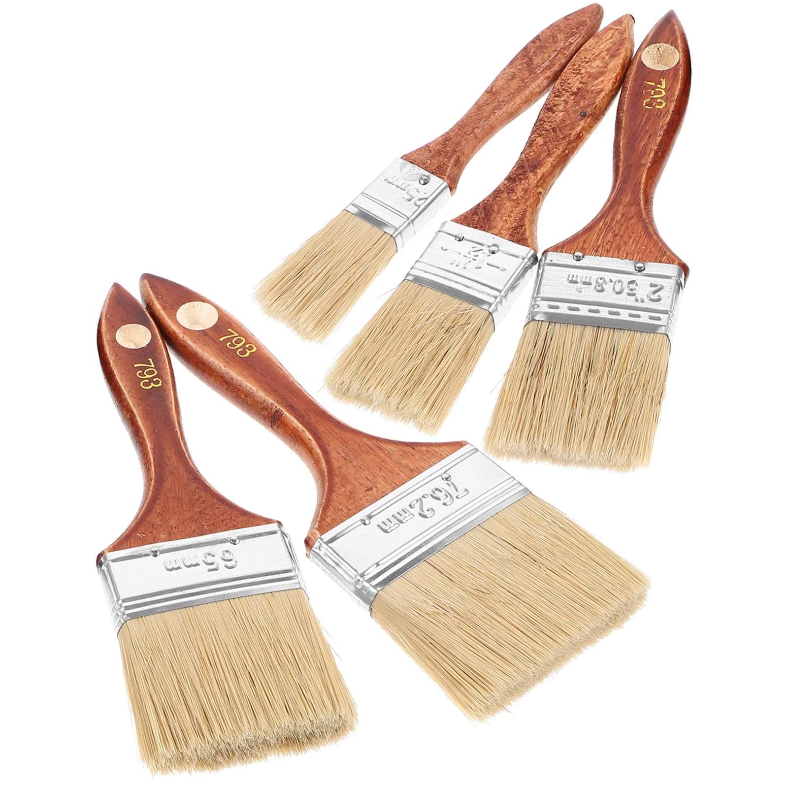 

5 шт. многоразовые кисти для рисования стен, кисть из щетины, портативная деревянная ручка, масляная кисть для угла стены мебели