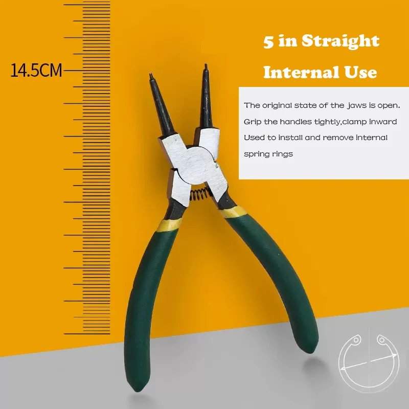 5/7/9 Zoll Spreng ring zange Set Hochleistungs-Innen-/Außen-Sicherungs ring zange Kit gerade gebogene Backe zur Aufbewahrung von Ringent ferner – Detail 7