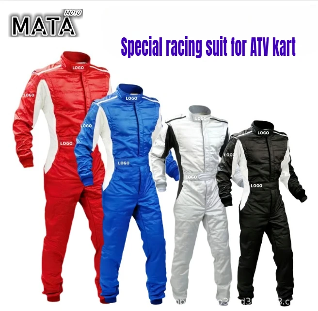 

HOT Motorcycle Jacket Adult Kart Jumpsuit ATV Suit Off-road Vehicle Racing Moto Track Off-road Waterproof Karting Suit Logo