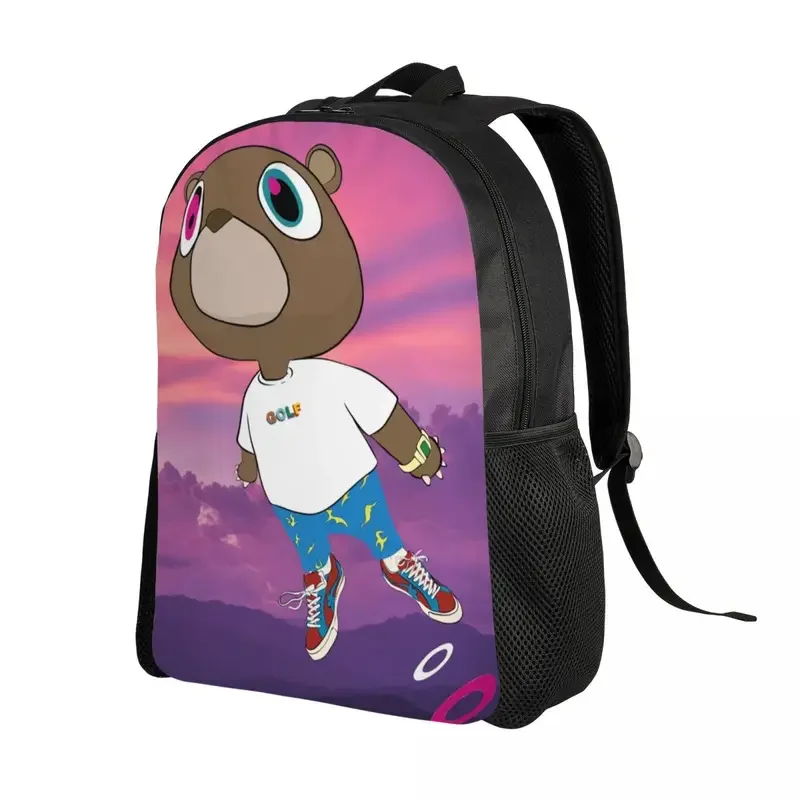 Customized Kanye West Graduation Bear Travel Backpack Men Women School Laptop Bookbag College Student Daypack Bags