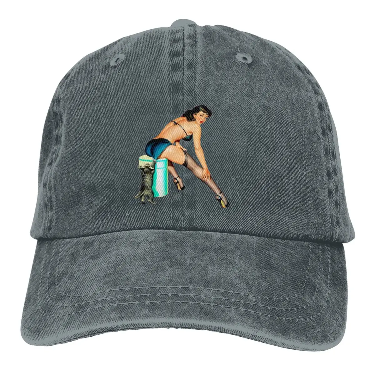 Cat Baseball Caps Peaked Cap Pin Up Girl Sun Shade Hats for Men