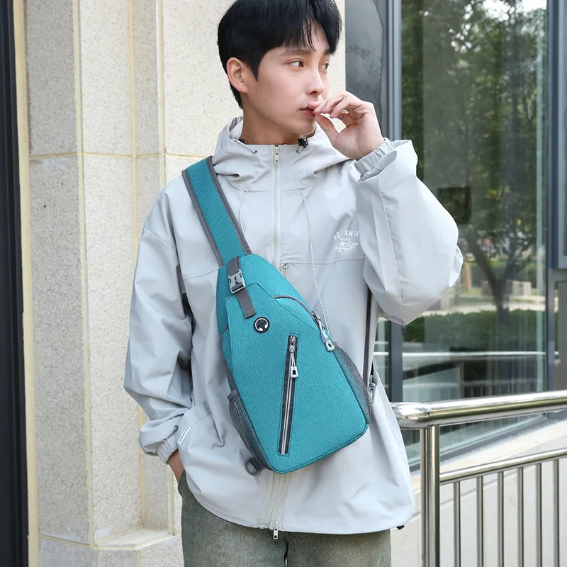 New Style Men's Chest Bag Cycling Sports Leisure Crossbody Single Shoulder Bag Fashion Trend Male Student Portable Phone Storage