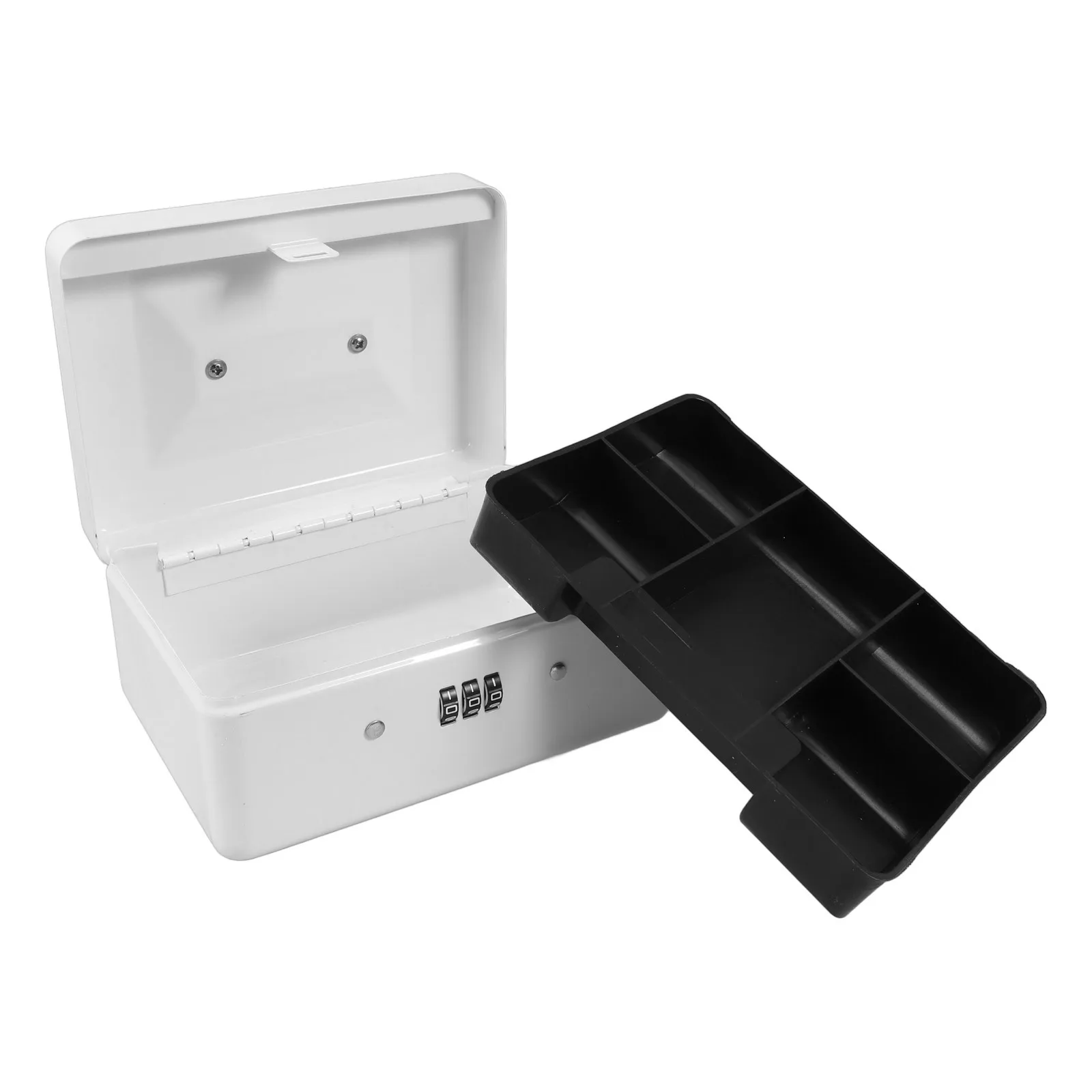 Cash Box With Combination Lock Durable Metal Safe For Money Storage Portable Lockable Organizer Small Hidden