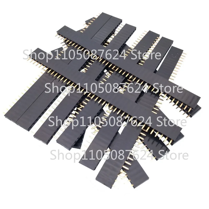 ZZZ 50pcs 40-Pin 40P 2.54mm Single Row Straight Female Pin Header Strip