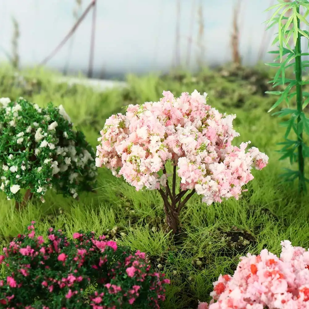 

Micro Figurines Plastic Sakura Miniatures Model Vivid Simulation Trees Landscape Rural Style Yard