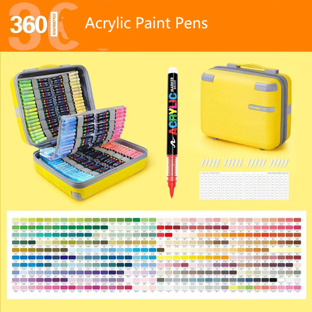 

360 Colors boot bag Set Acrylic Paint pencil Brush Markers Pen No pressing professional Rock Painting Stone Art Supplies Drawing