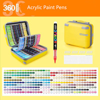 360 Colors boot bag Set Acrylic Paint pencil Brush Markers Pen No pressing professional Rock Painting Stone Art Supplies Drawing