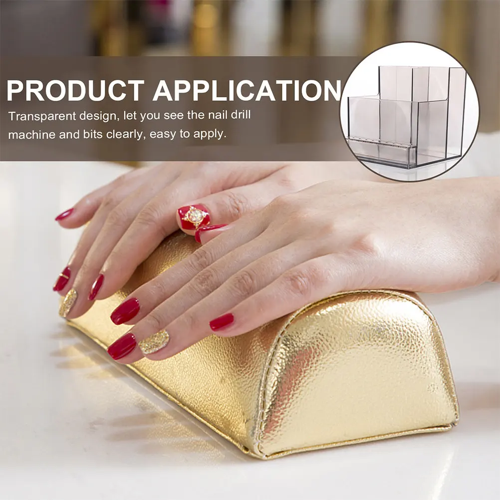 

2Pcs Nail Drill Bit Storage Holder Organizer Professional Nail Art Grinding Head Case Manicure Tool Display Stand Salon Supply