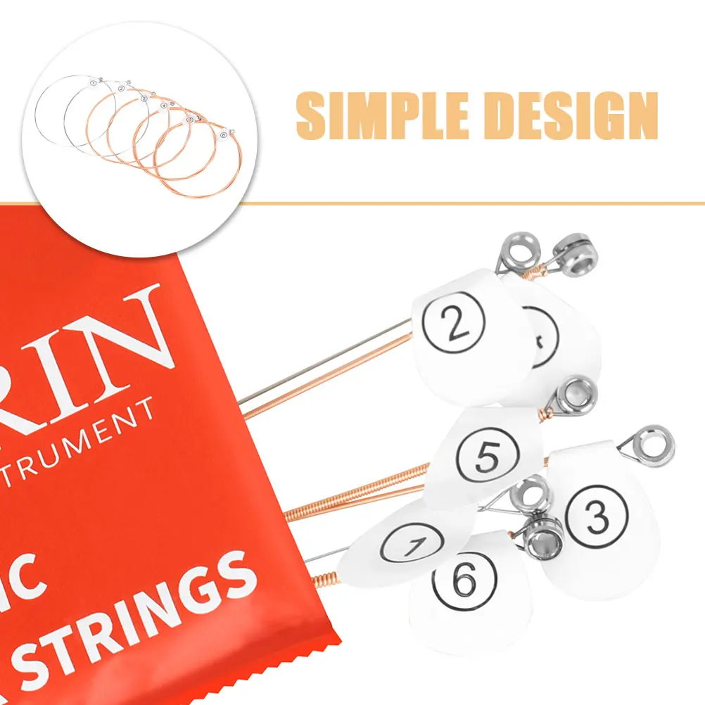 

6 Pcs Acoustic Guitar String Cuerdas De Guitarra Universal Domestic High Carbon Steel Core