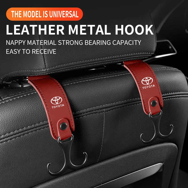 도요타 자동차 헤드레스트 후크, 가방 시트 백 스토리지 클립, 자동차 고정 후크, 자동차 내부 액세서리