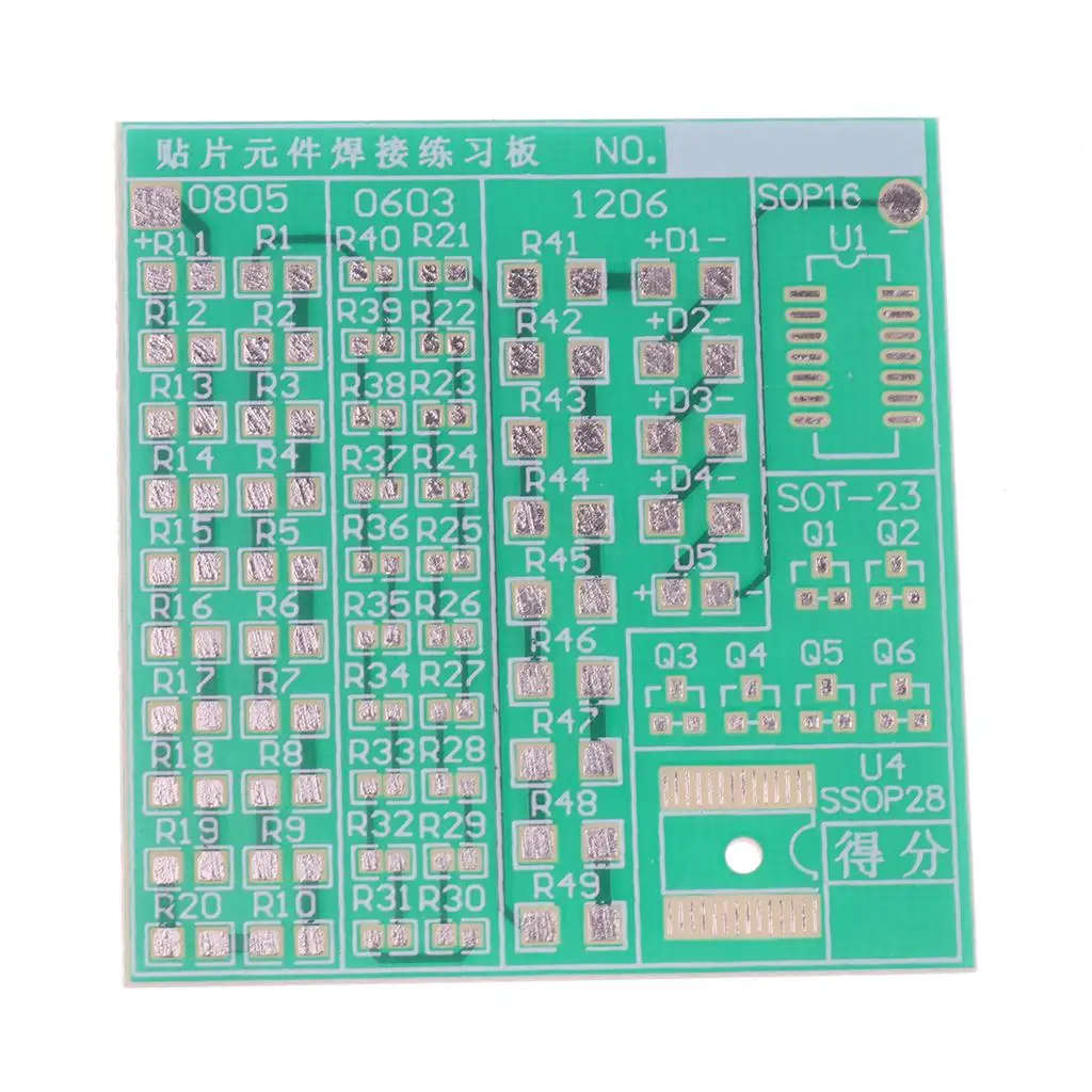 SMD Component Soldering Practice Board Full Components DIY Welding Training Kit Pocket Size for Electronics Projects