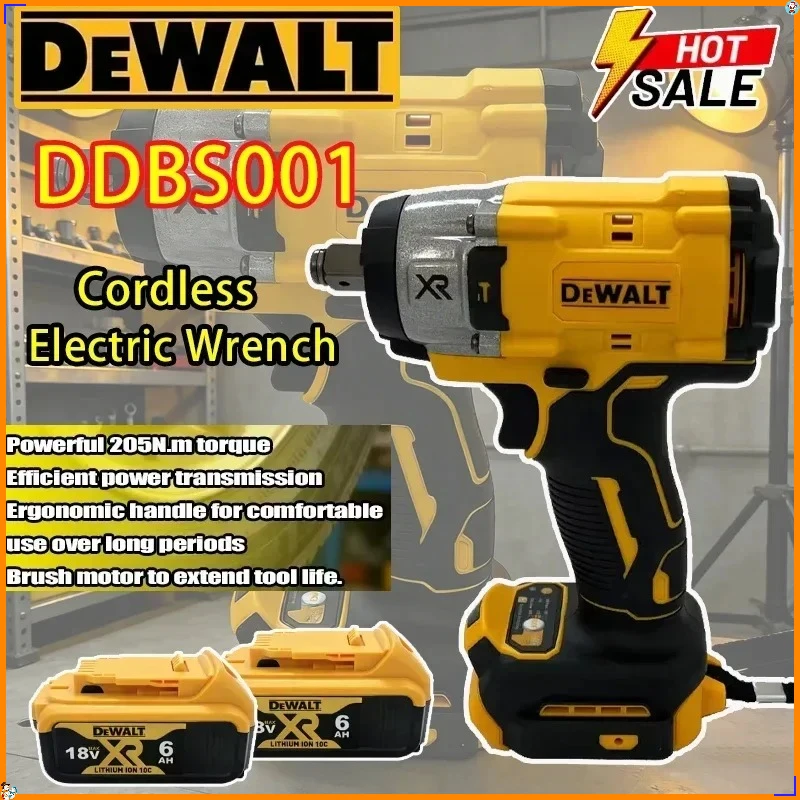 

Бесщеточный ударный гайковерт Dewalt 3250 об/мин, 205 Н·м, высокомощный инструмент для ремонта, совместимый с аккумулятором Dewalt 18В