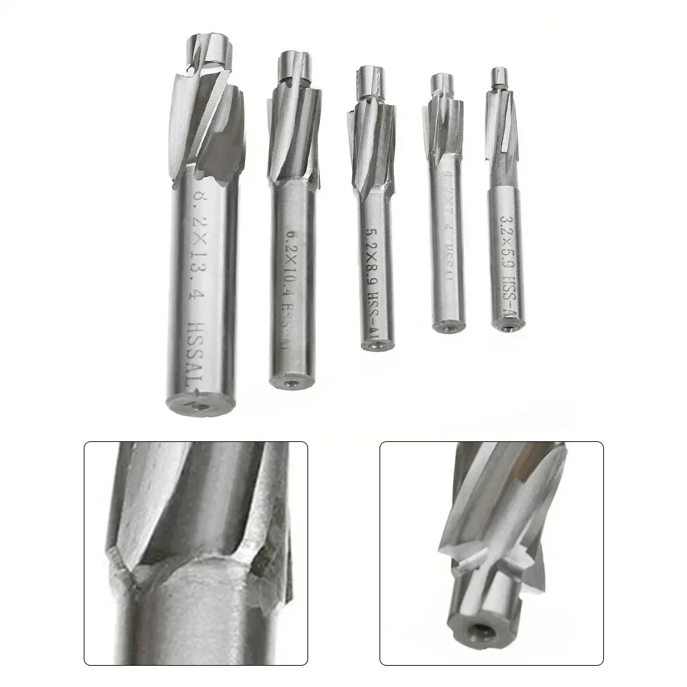 1pc HSS Countersink Mill Cutter Drill Bit M3-M8 Spot Router Slot Drill High Speed Steel Flat Bolt Hole Cap Screw Milling Tool