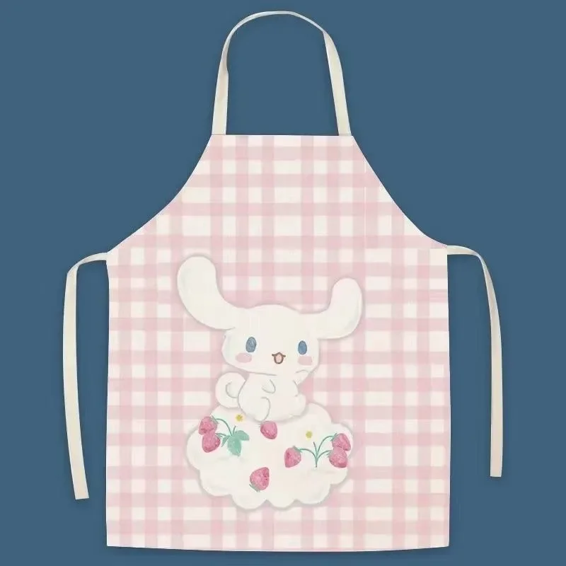 Cute Sanrio Cinnamon Dog Parent-child Apron Adult Hanging Neck Disposable Kitchen Anti-oil Linen Sleeveless Waist Cleaning Tool