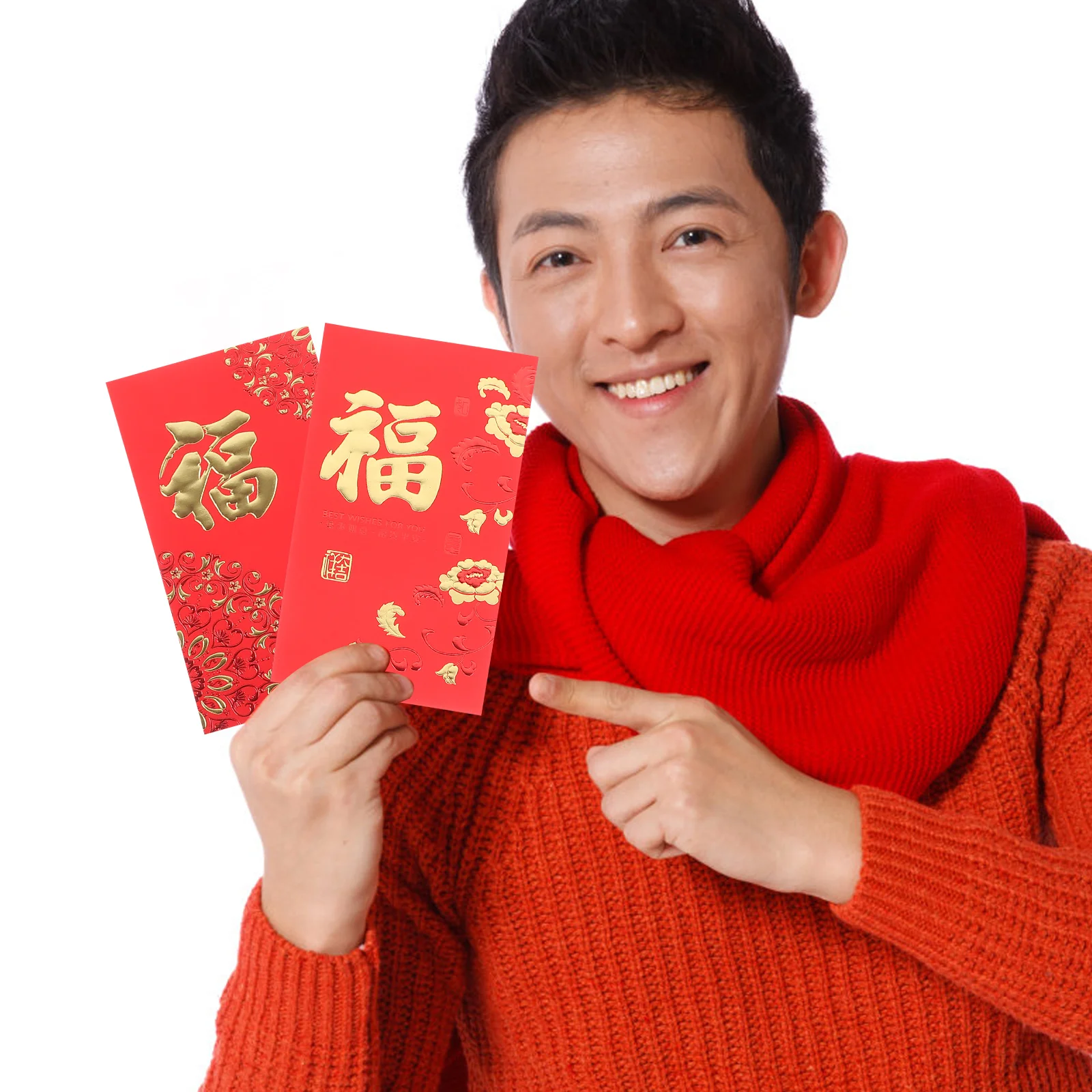 

6 Pcs Zodiac Sign Is Seal Small Red Envelopes Lunar Calendar Wedding Chinese Style Paper