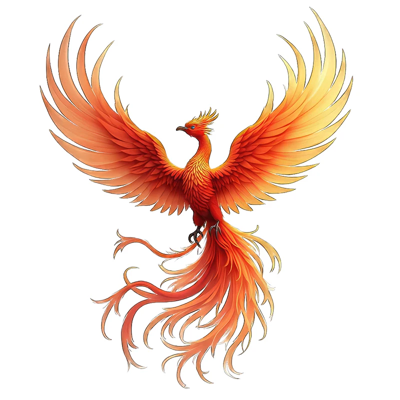 Three Ratels Beautiful colorful phoenix elegant wall stickers for home decoration Personalized car body decals