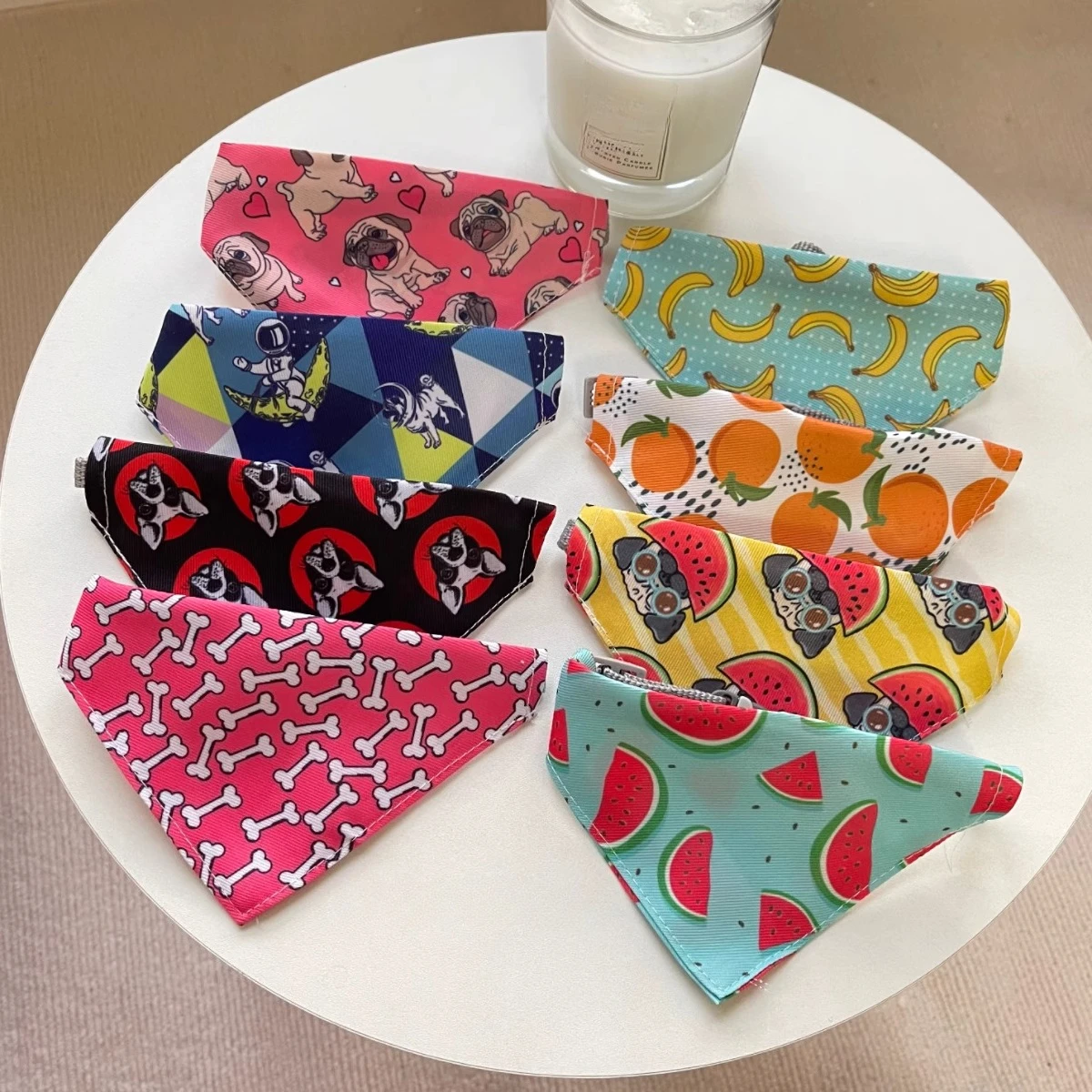 

Small Pet Dog Pomeranian VIP Cat Cute Accessories Triangle Scarf Saliva Scarf Scarf