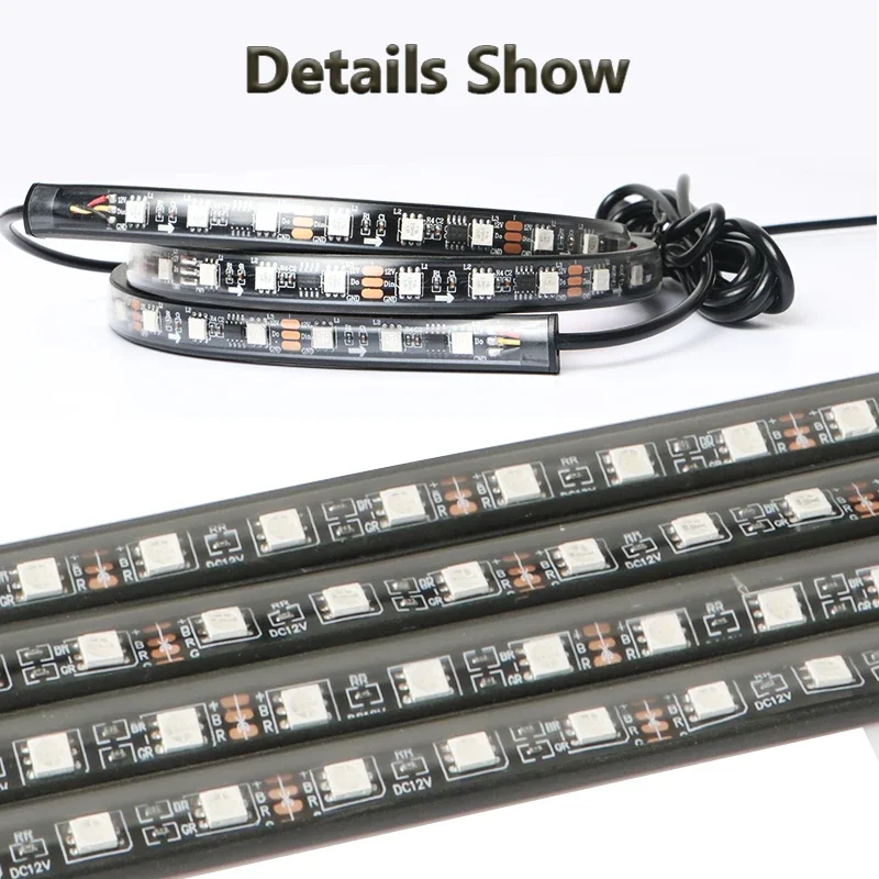 Car Charssis elastyczna taśma LED światło LED Underbody zdalne/kontrola aplikacji Neon RGB światła atmosfera otoczenia Auto dekoracyjna lampa