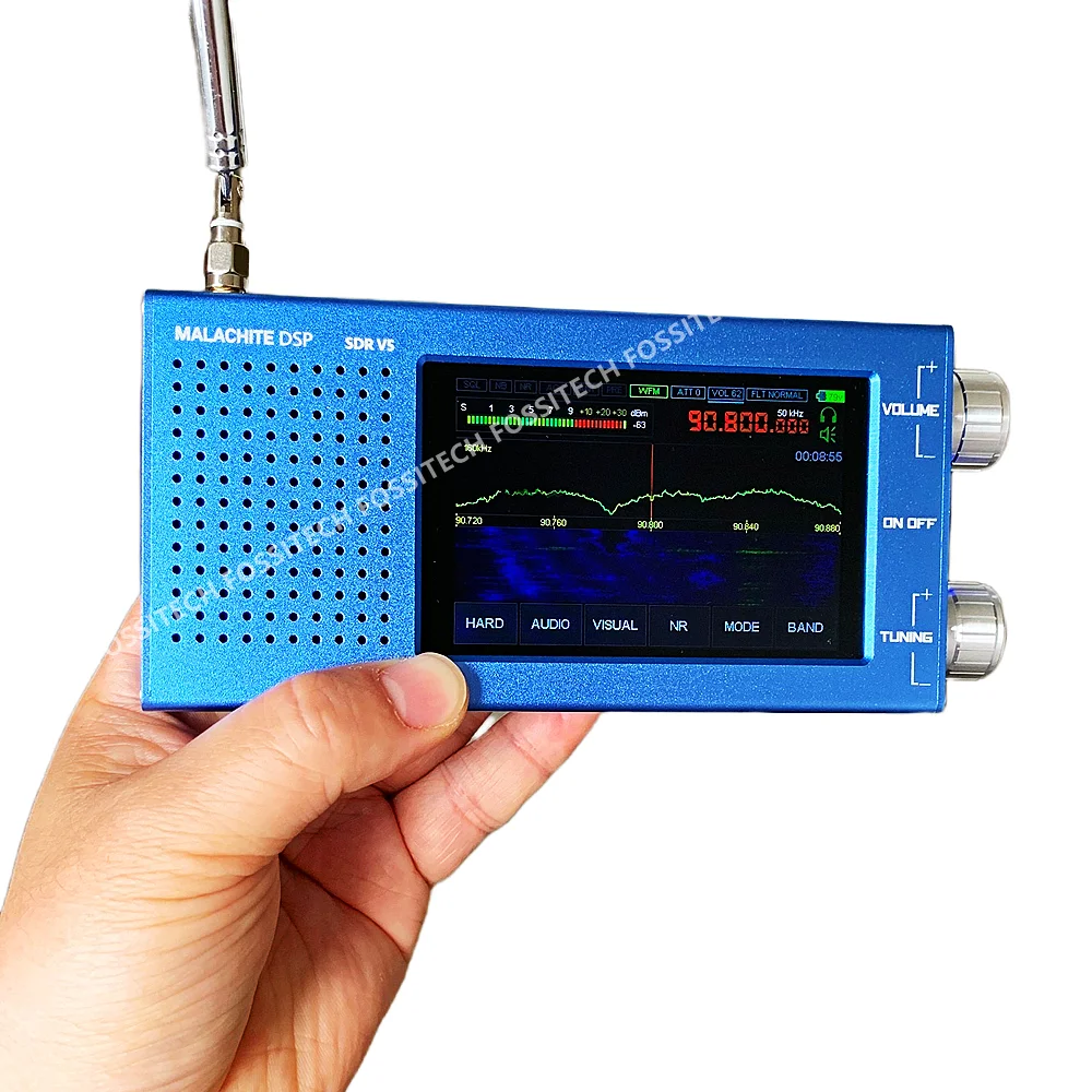 Nowa podwójna antena radiowa V3 malachitowa najnowsza wersja 1.10D malahit-dsp Stereo przenośna trzecia wersja odbiornika SDR 50KHz-2GHz