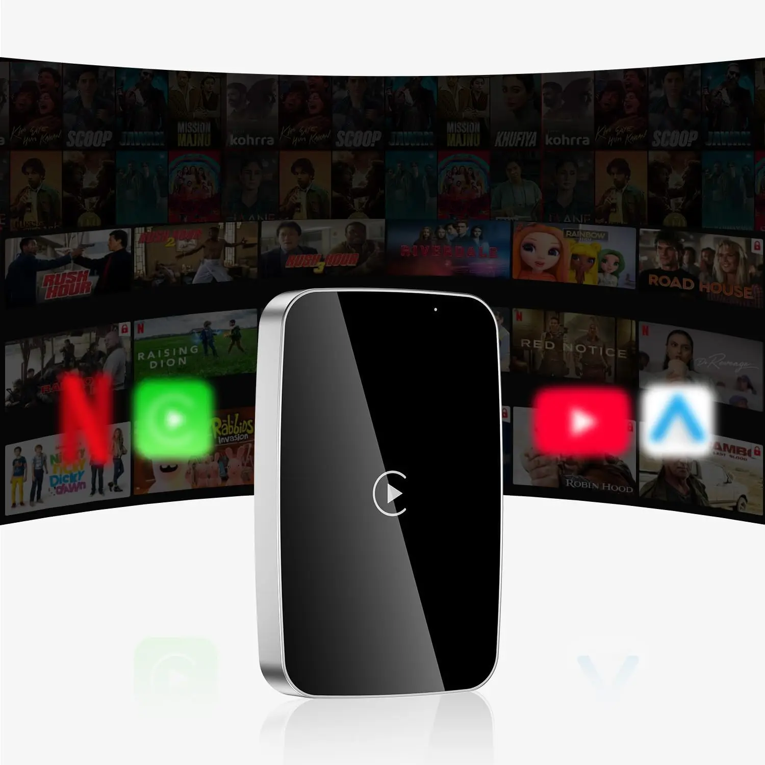 

AI Box 3-in-1 Wireless CarPlay Adapter for iPhone & Android Auto, Video Support, TF Card, Easy Setup